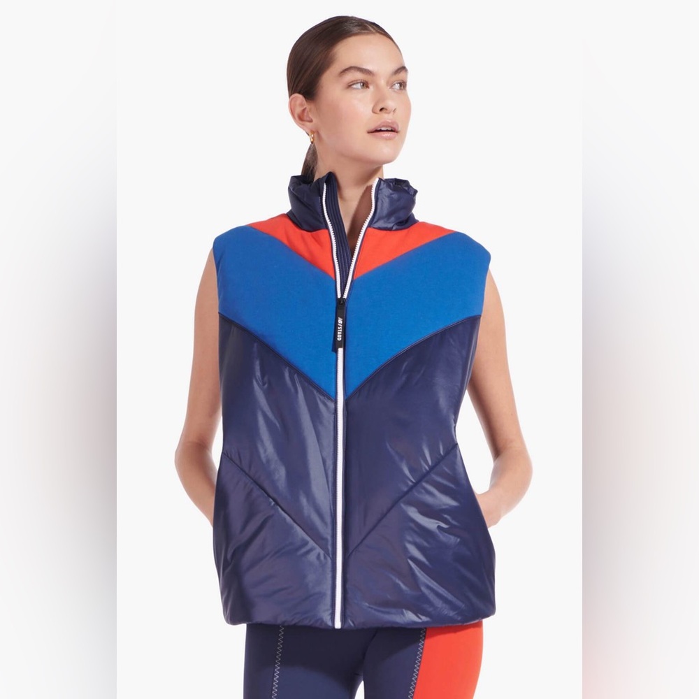 STAUD X NB PUFFER VEST | PEACOAT OVERSIZED